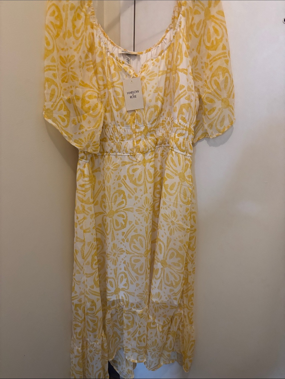 Harlow & Rose Yellow Floral Maxi Dress